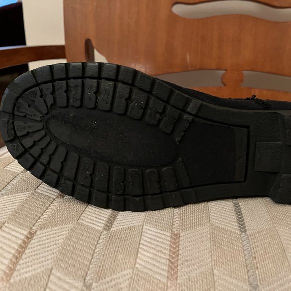 Dirty Laundry Raw Edge Hem Black Canvas Ankle Boots/Booties - Picture 6 of 6